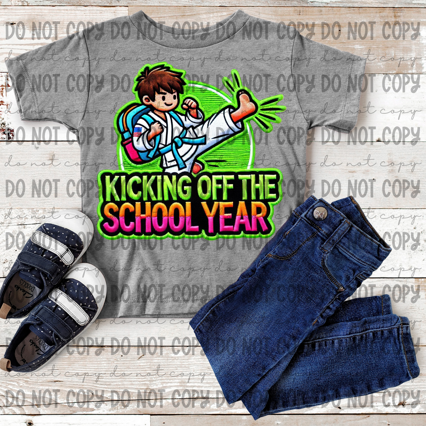 Faux Embroidery Back To School Mini Bundle - PNG Downloads - LIMITED EDITION will not restock!