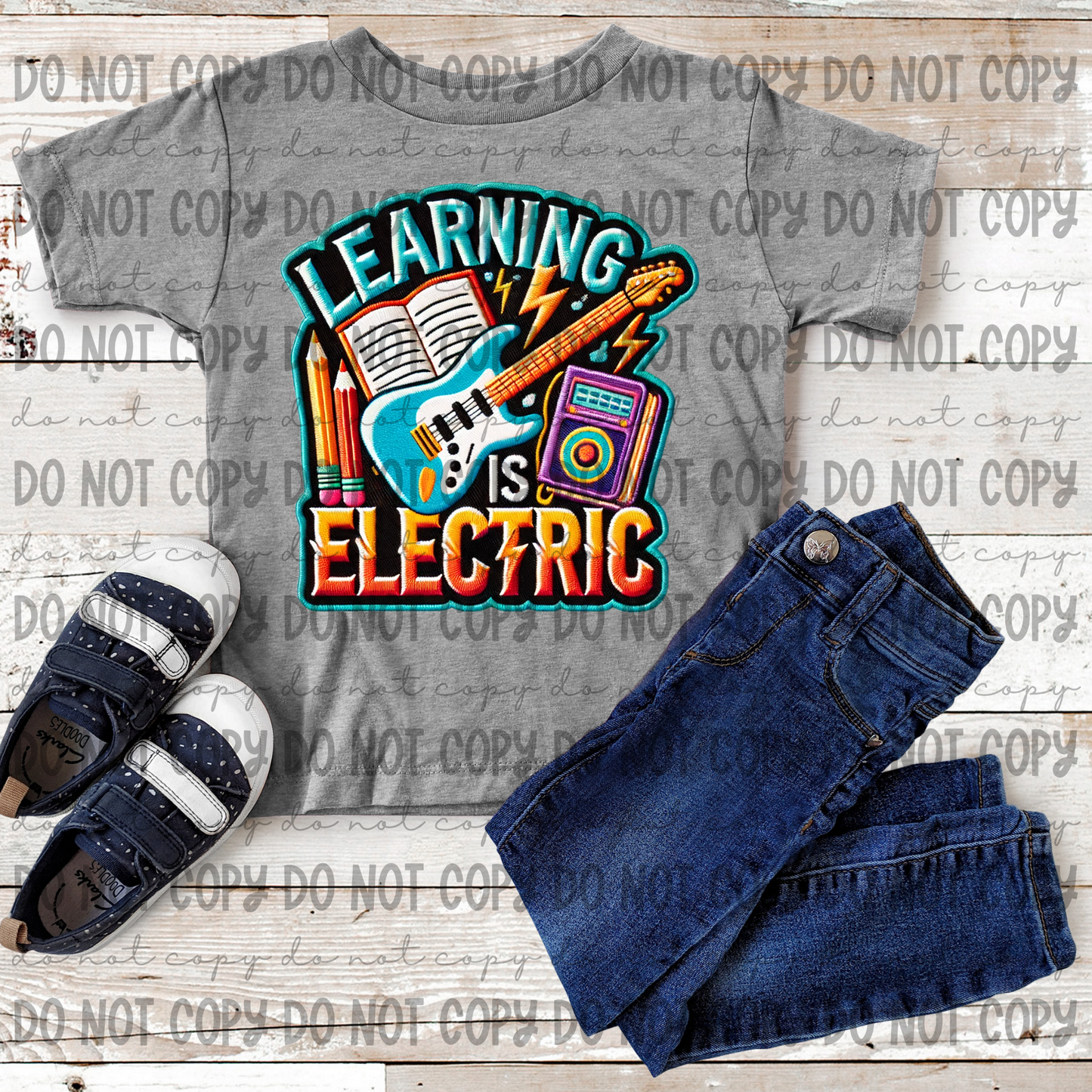 Faux Embroidery Back To School Mini Bundle - PNG Downloads - LIMITED EDITION will not restock!