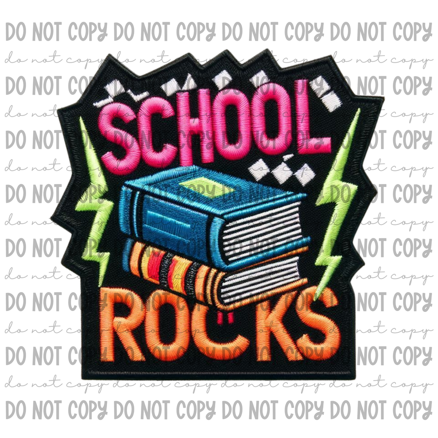 Faux Embroidery Back To School Mini Bundle - PNG Downloads - LIMITED EDITION will not restock!