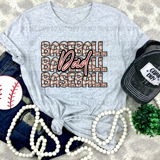 Baseball Stack Dad - PNG