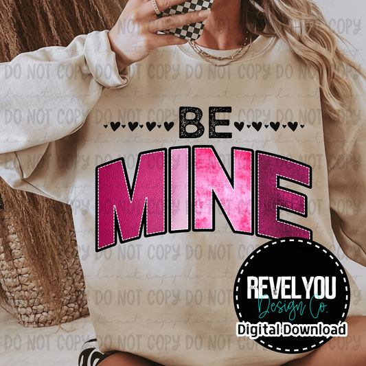 Be Mine Stitched - PNG