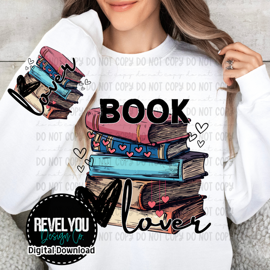 Book Lover Stack  - PNG Set - Sleeve Design Included!