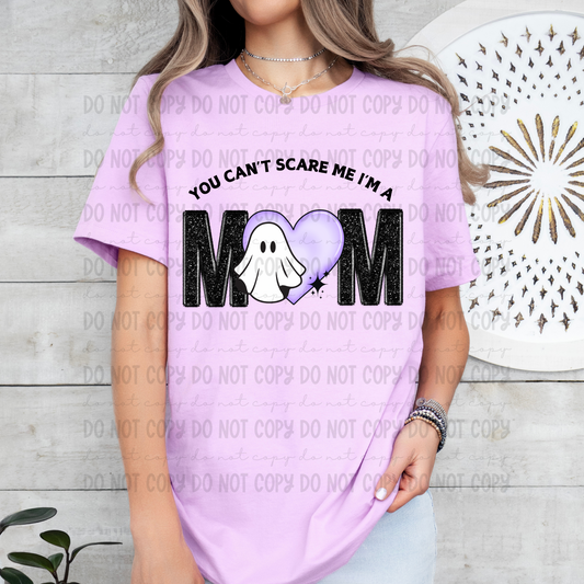 You Can't Scare Me Ghost Heart Purple - PNG