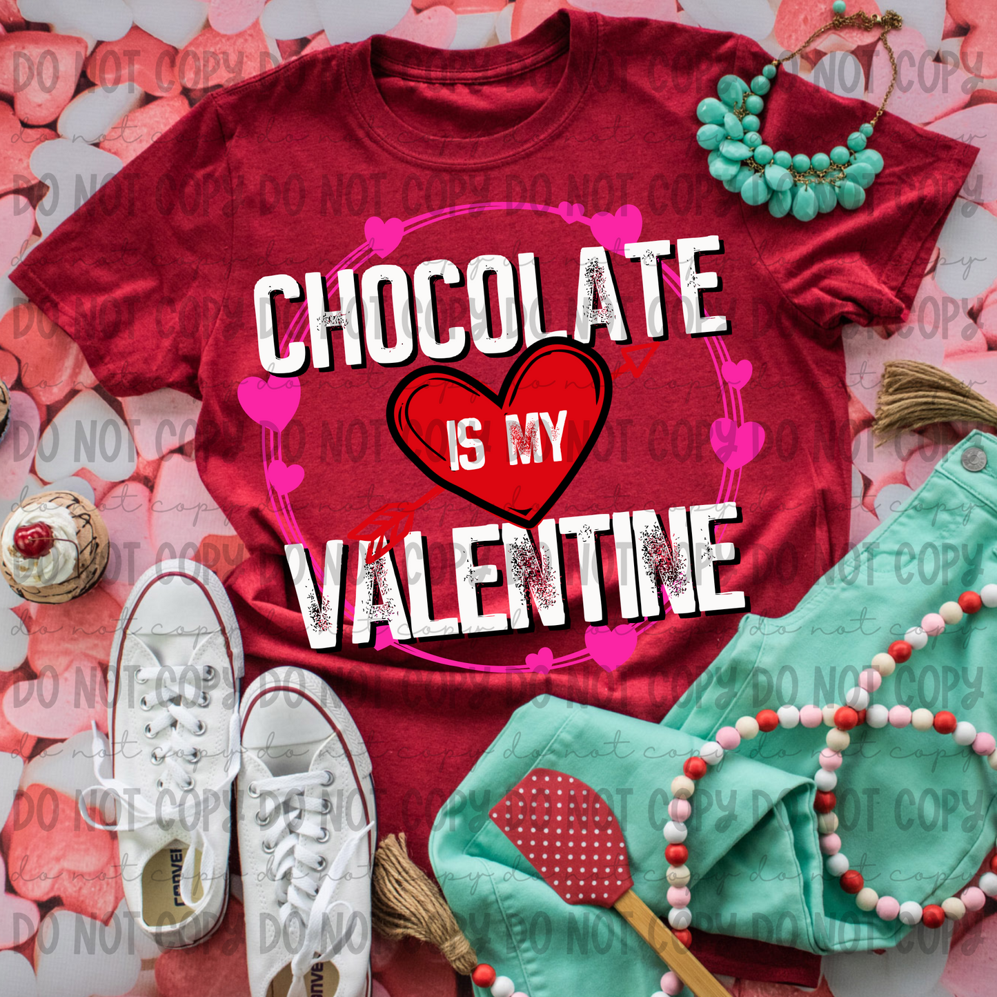 Chocolate Is My Valentine - PNG