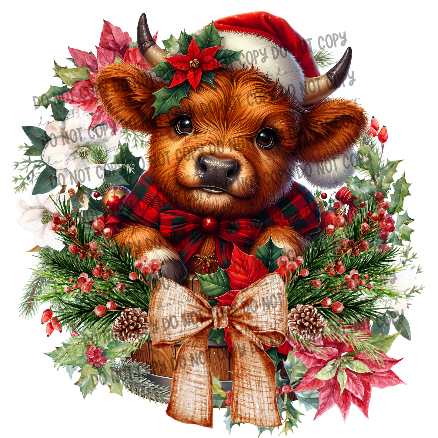 Christmas Cow - PNG