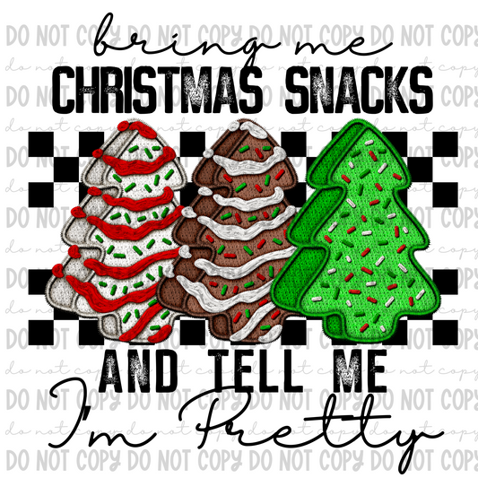 Christmas Snacks Pretty Checkered - PNG