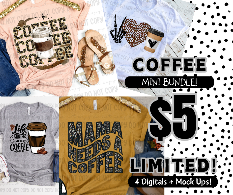 Coffee Mini Design Bundle - PNG Downloads - LIMITED EDITION