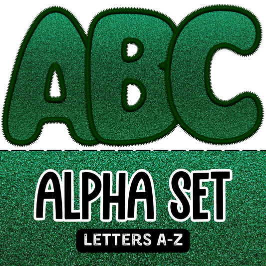 Bubble Embroidery Alpha - Emerald Glitter