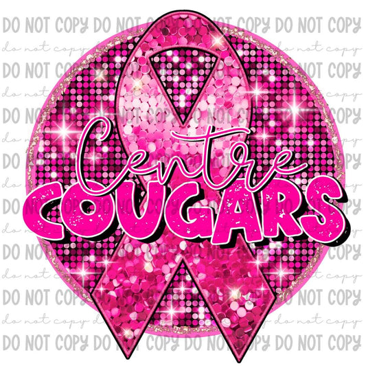 Breast Cancer Ribbon Team Circle - CUSTOMIZE YOURS! - PNG