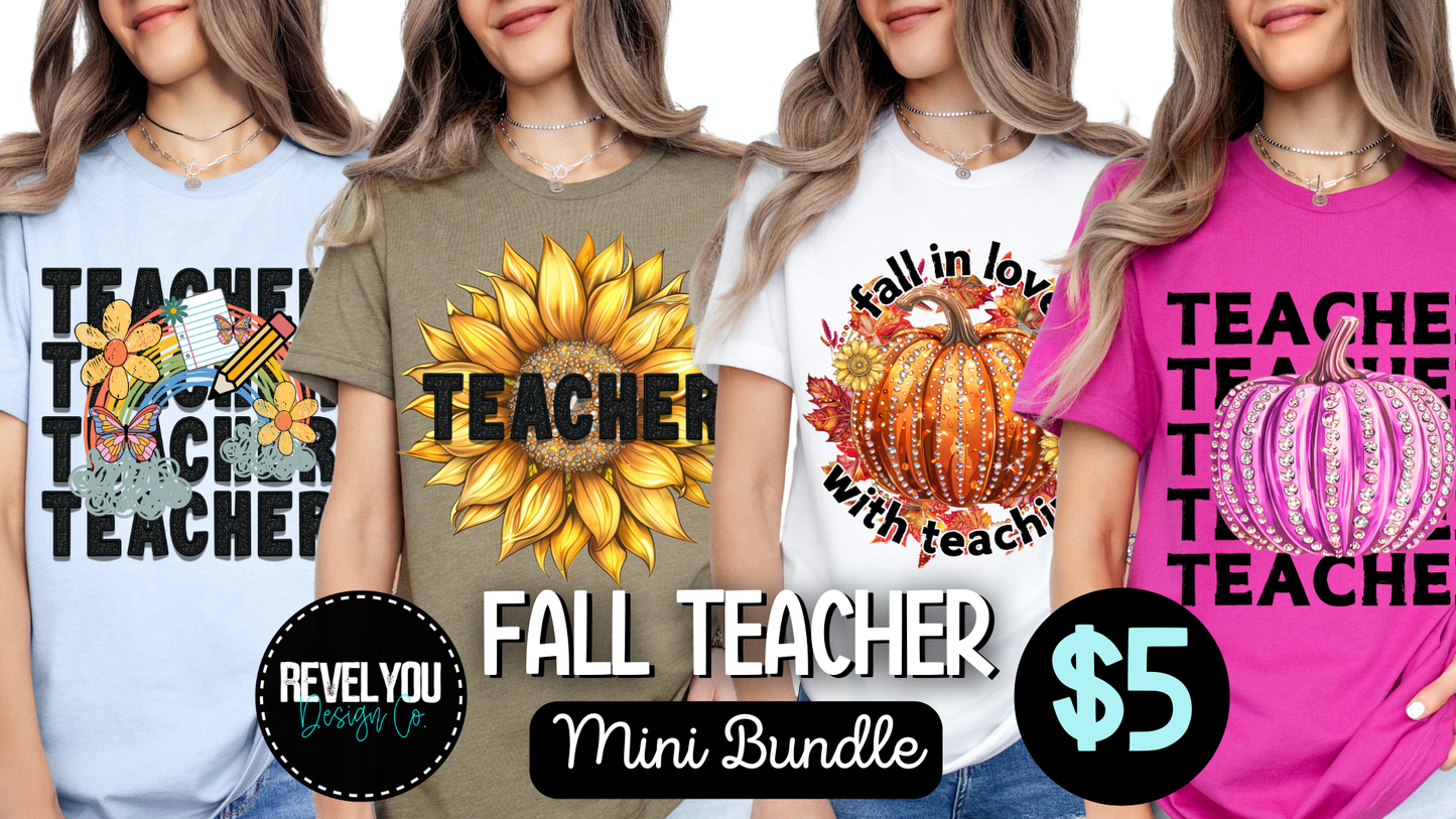 Fall Teacher Mini Bundle - PNG Downloads - LIMITED EDITION will not restock!