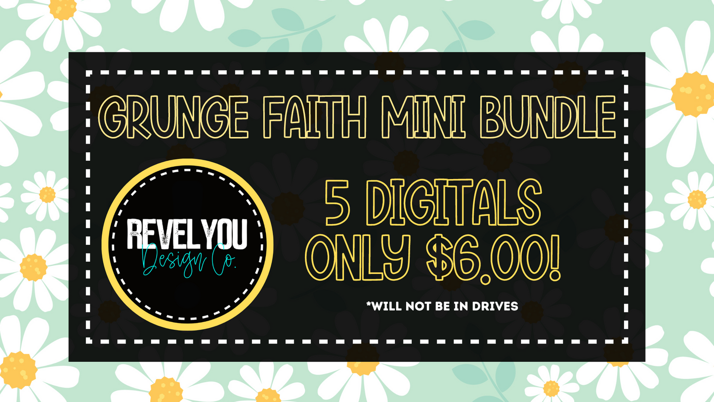 Grunge Faith Mini Design Bundle - PNG Downloads