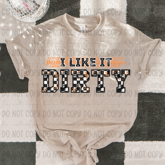 I Like It Dirty Orange - PNG