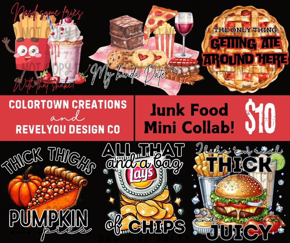 Junk Food Mini Collab RevelYOU & Colortown Creations - PNG Downloads LIMITED!