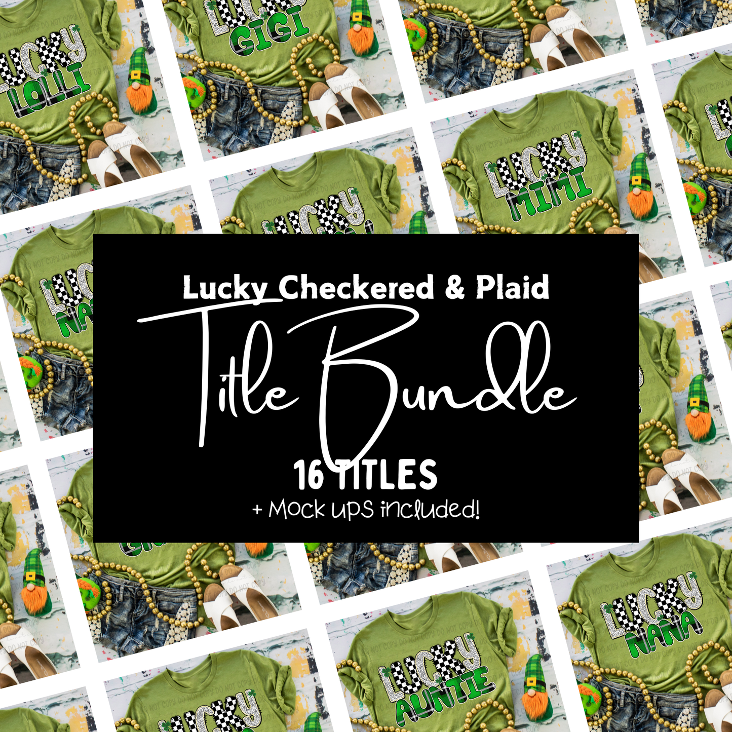 Lucky Checkered & Plaid Title Bundle - PNGS