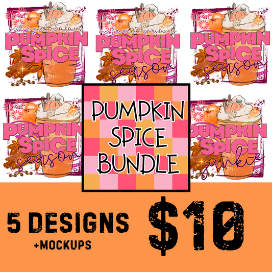 Pumpkin Spice Mini Design Bundle - PNG Downloads