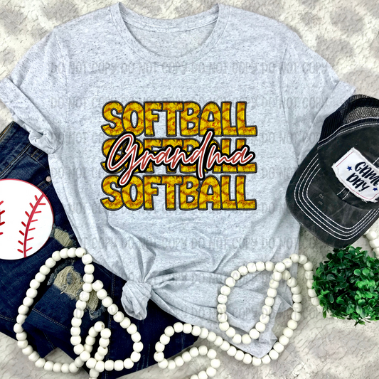 Softball Stack Grandma - PNG